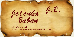 Jelenka Buban vizit kartica